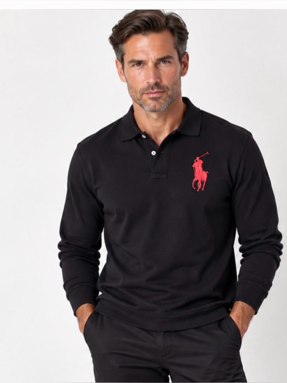 Polo Ralph Lauren Neiman Marcus 100% Cashmere Pullover Sweater Black Sz XL